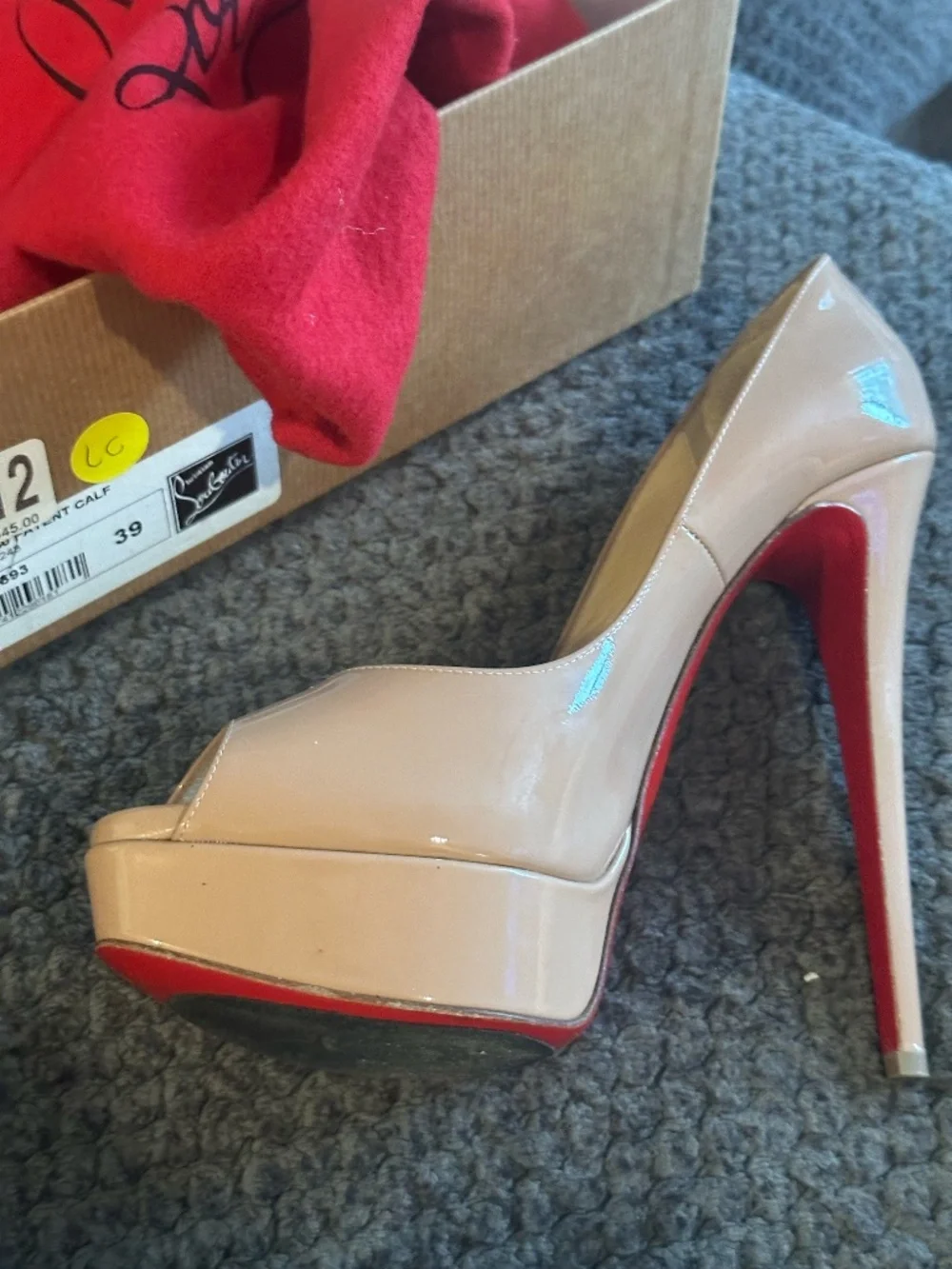 Christian Louboutin Lady Peep Patent Calf 150